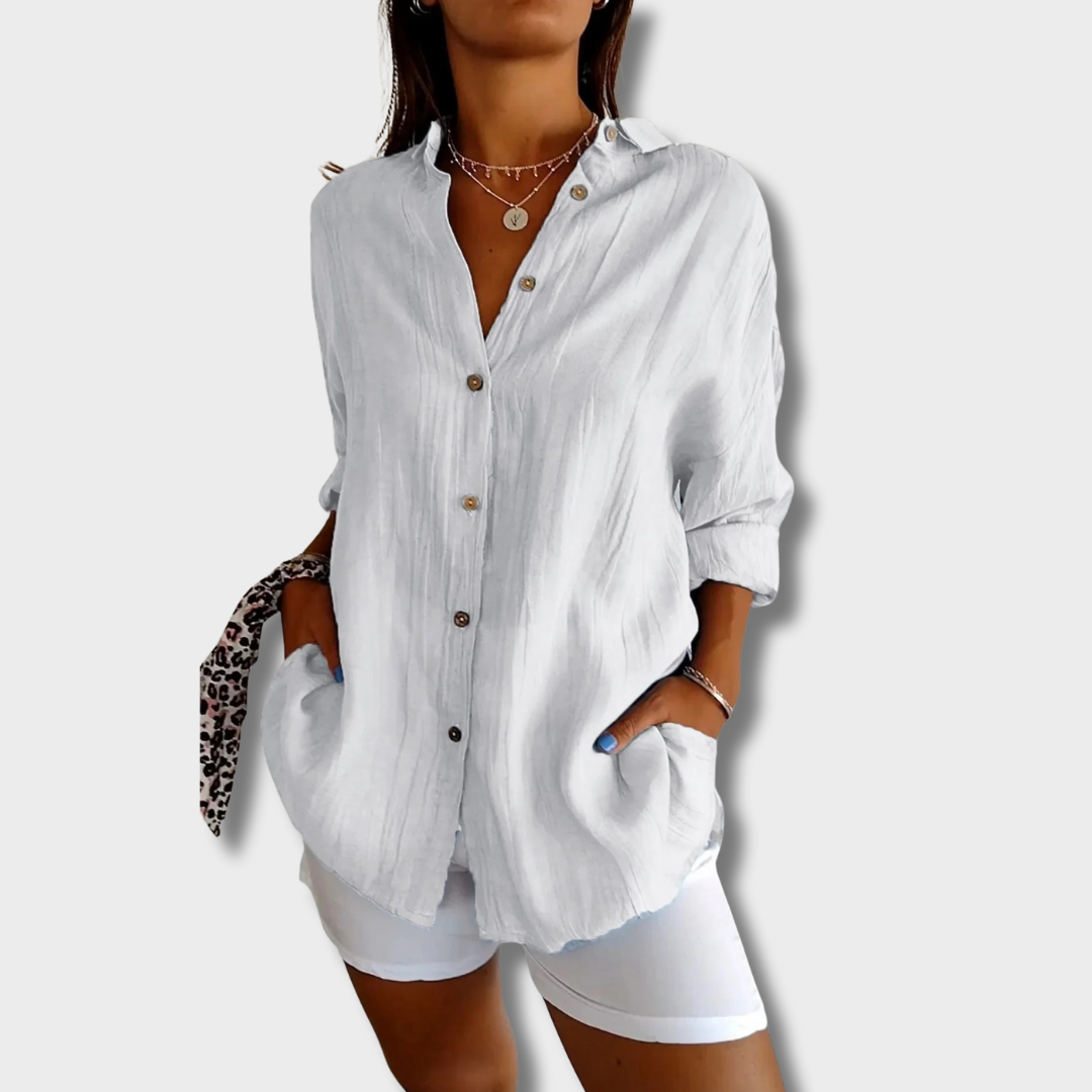 Ελένη – Ανάλαφρο πουκάμισο με χαλαρή εφαρμογή