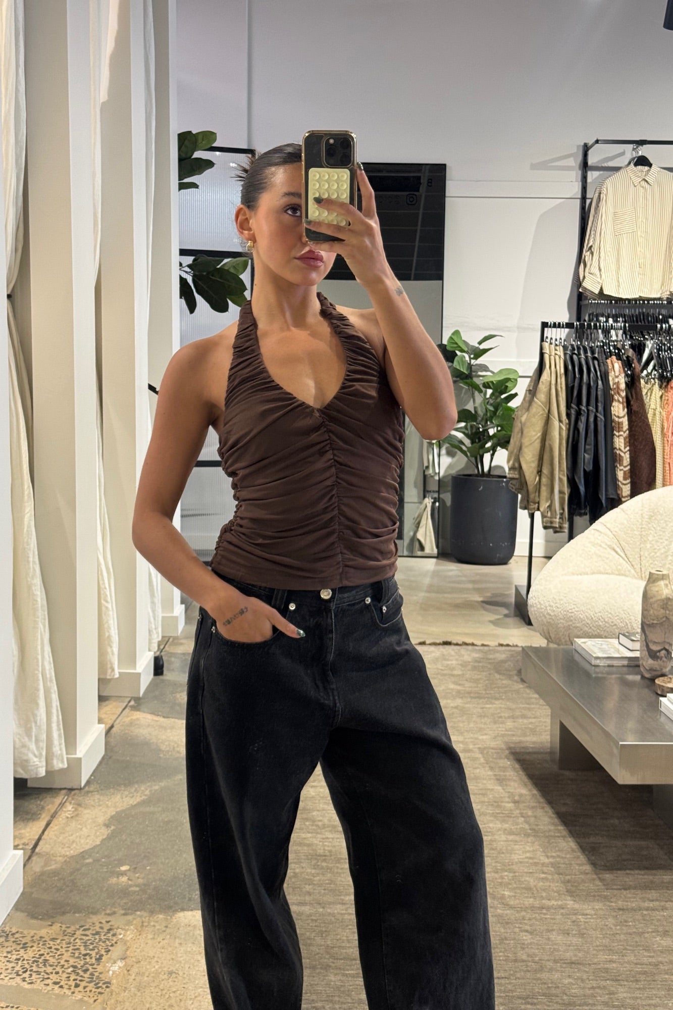 Κάλια – Τοπ Halter Σοκολά