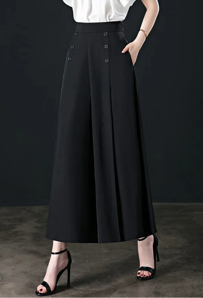 Αρτέμιδα – Κομψό πλισέ παντελόνι με φαρδιά μπατζάκια