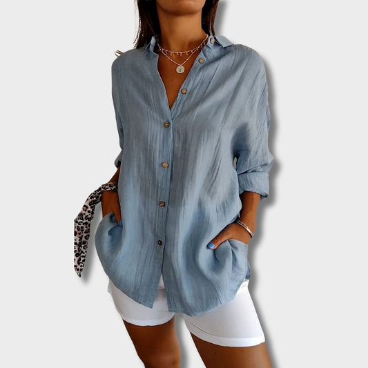 Ελένη – Ανάλαφρο πουκάμισο με χαλαρή εφαρμογή