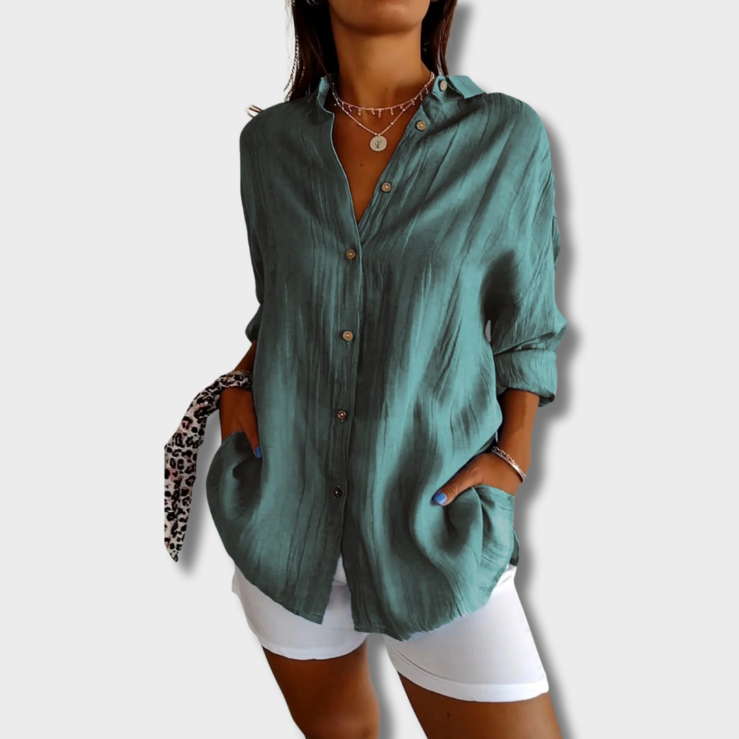 Ελένη – Ανάλαφρο πουκάμισο με χαλαρή εφαρμογή