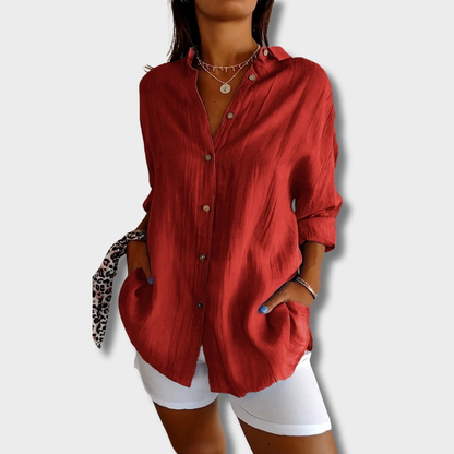 Ελένη – Ανάλαφρο πουκάμισο με χαλαρή εφαρμογή