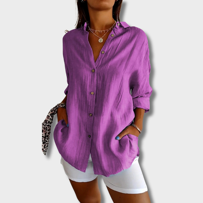 Ελένη – Ανάλαφρο πουκάμισο με χαλαρή εφαρμογή