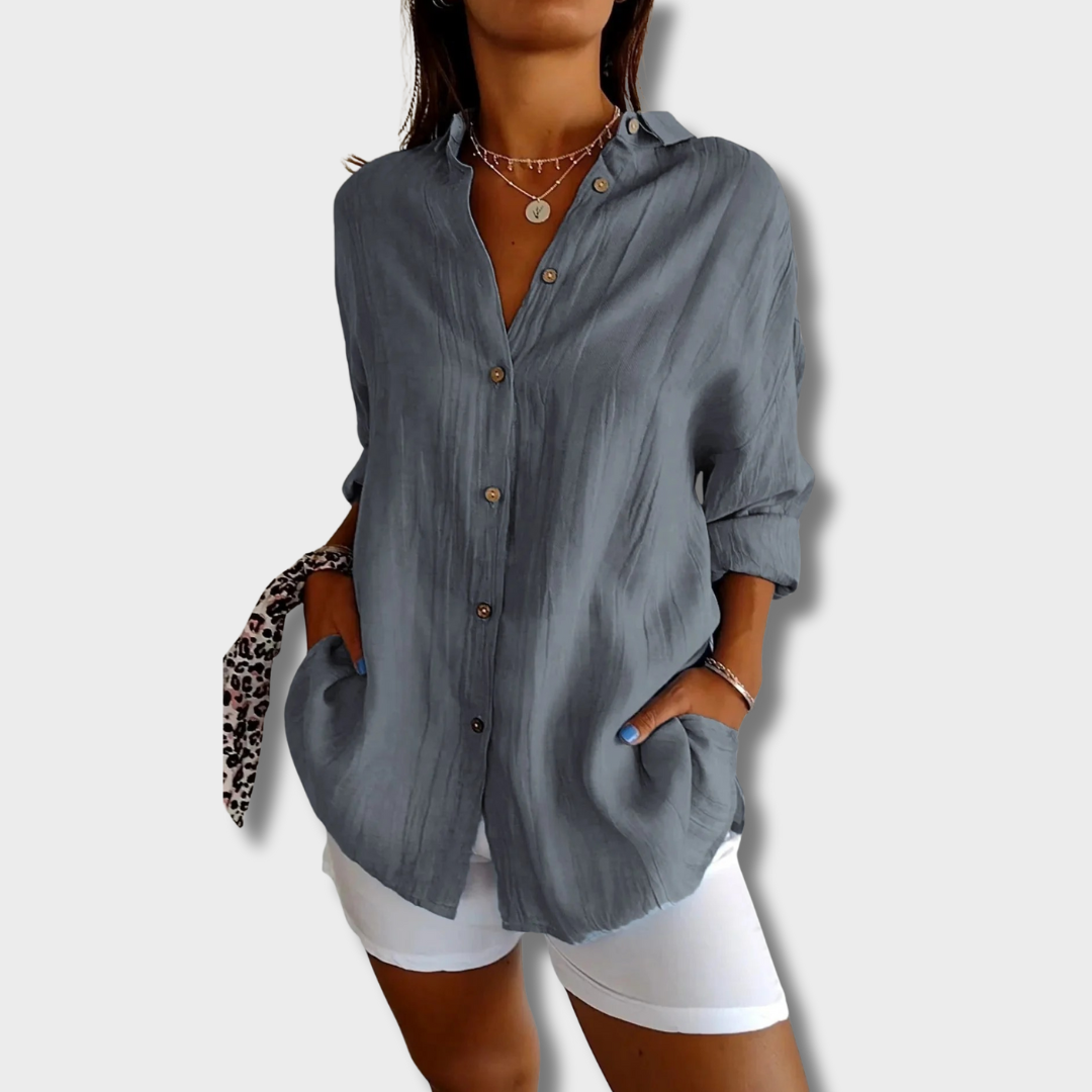 Ελένη – Ανάλαφρο πουκάμισο με χαλαρή εφαρμογή