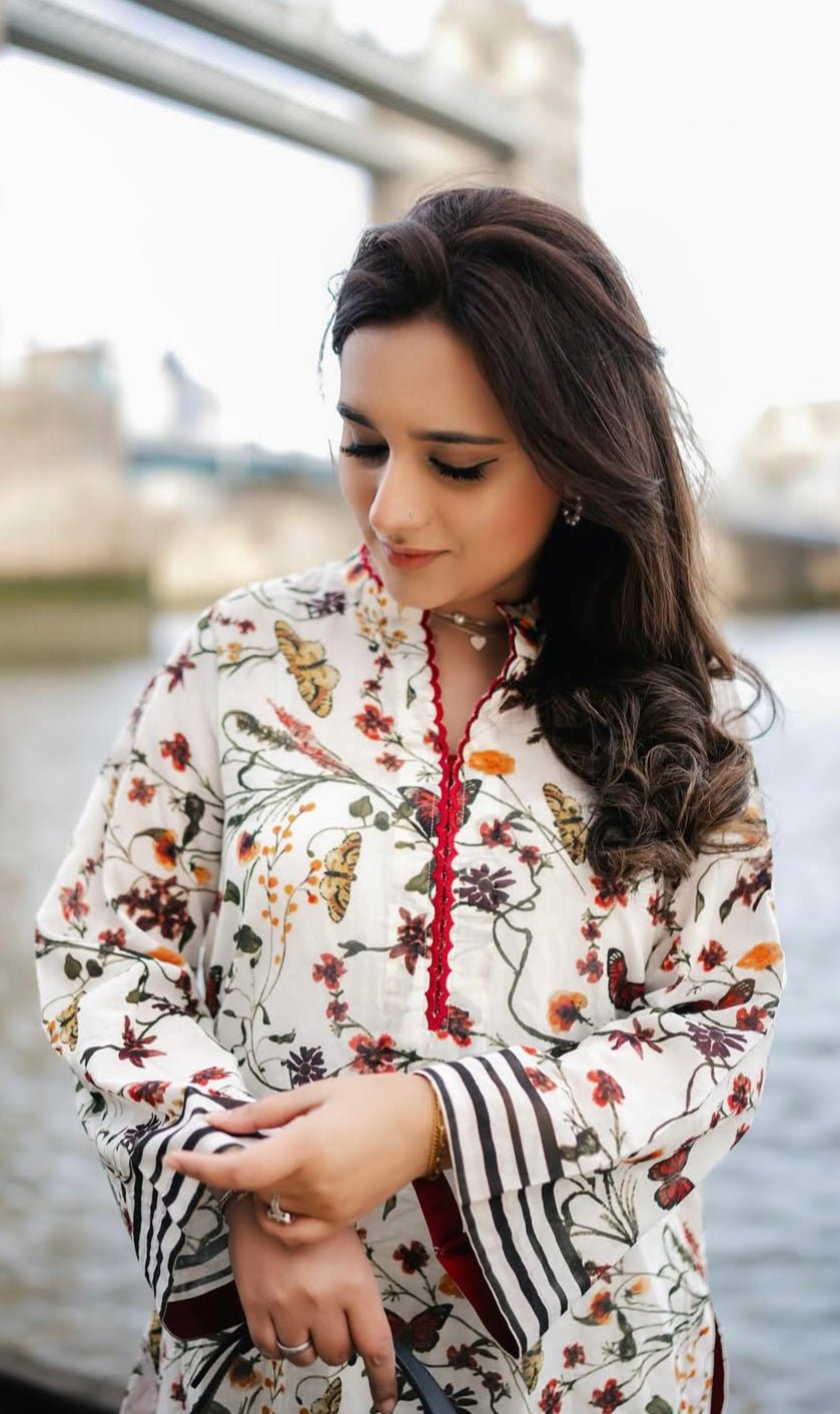 Autumn Bloom Chic Printed Co - ord Set - Navvi.in