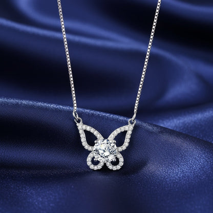 Περσεφόνη – Κολιέ πεταλούδα με λαμπερούς κρυστάλλους