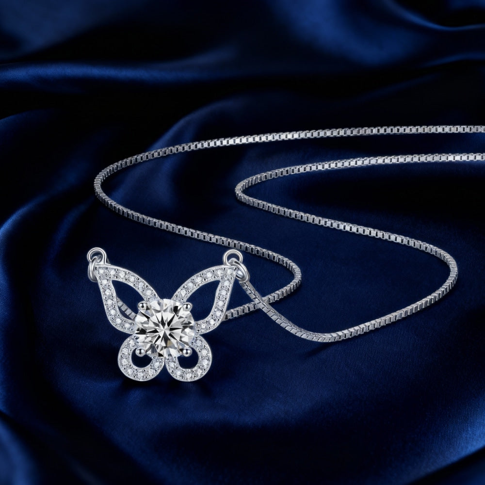 Περσεφόνη – Κολιέ πεταλούδα με λαμπερούς κρυστάλλους