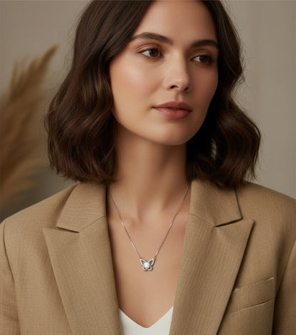 Περσεφόνη – Κολιέ πεταλούδα με λαμπερούς κρυστάλλους